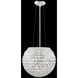 Sun Sphere Europa 8 Light 14 inch Silver Chandelier Ceiling Light