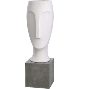 Rapu Frosted White and Grey Statue