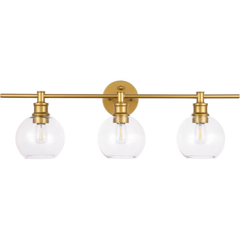 Syracuse 3 Light 28 inch Brass Wall sconce Wall Light