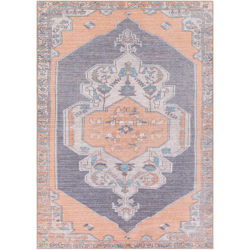 Amelie 122 X 94 inch Peach/Camel/Medium Gray/Taupe/Denim/Tan Washable Rug, Rectangle