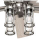 Astwood II 52 inch Brushed Nickel with Light Oak Blades Ceiling Fan