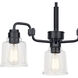 Aivian 3 Light 22.75 inch Black Chandelier Ceiling Light, Small