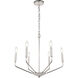 Enzo 6 Light 22 inch Chrome Pendant Ceiling Light