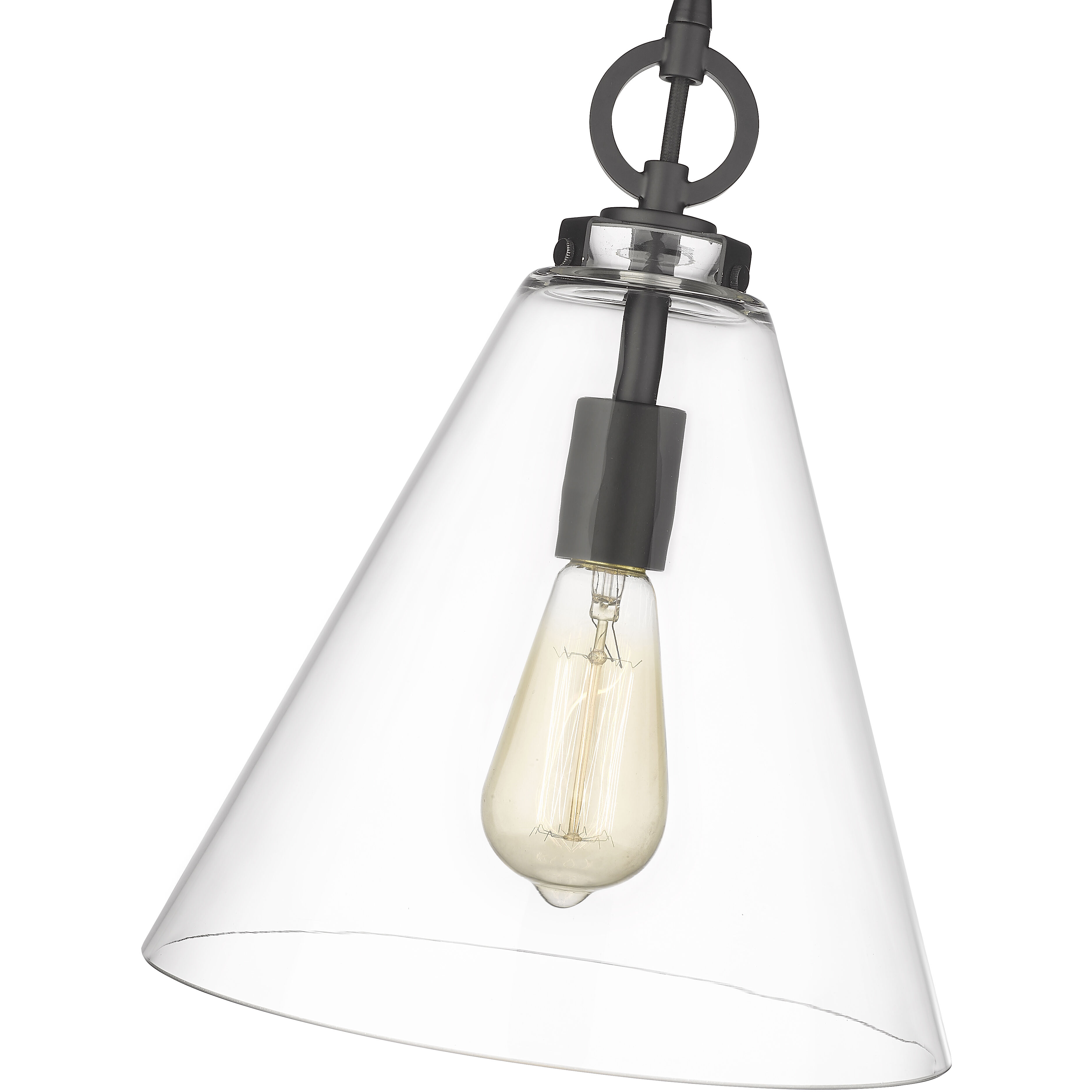 Harper 1 Light 11.5 inch Matte Black Pendant Ceiling Light