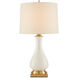 Lynton 31 inch 150 watt Cream Crackle and Brass Table Lamp Portable Light