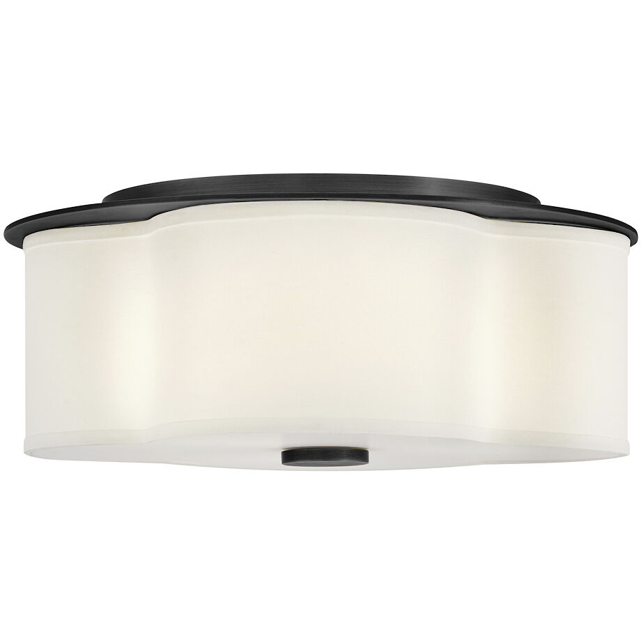 Delaney 3 Light 20 inch Black Flush Mount Ceiling Light