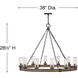 Open Air Sawyer 12 Light 38 inch Sequoia with Iron Rust Outdoor Hanging in Non-LED