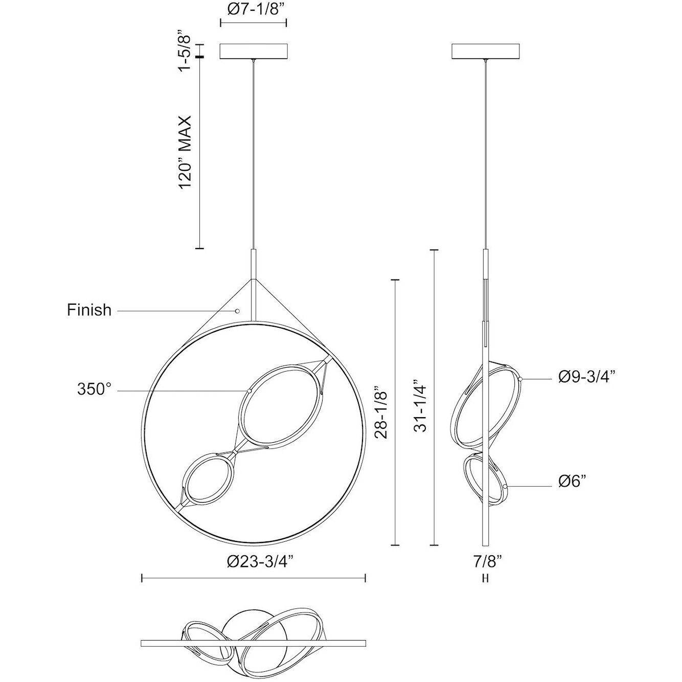 Serif Pendant Ceiling Light