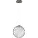 Gaia LED 20 inch Graphite Pendant Ceiling Light in 3000K LED, Clear, Large