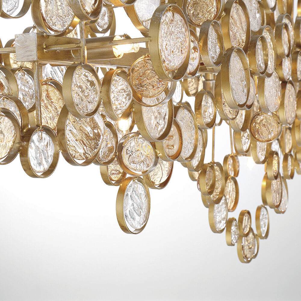 Trento Linear Chandelier Ceiling Light in Gold