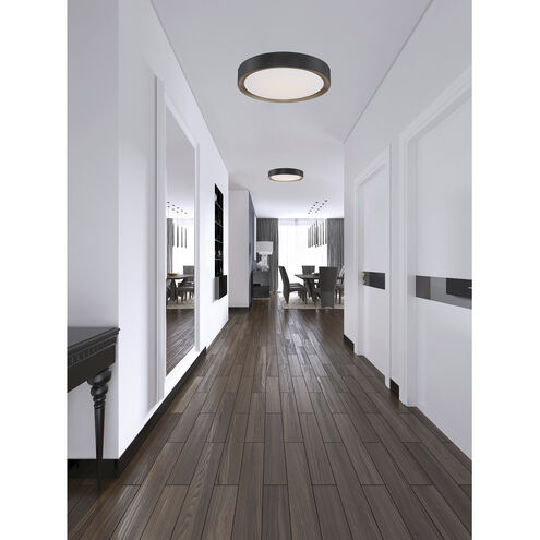 Malaga LED 19.75 inch Matte Black and White Flush Mount Ceiling Light