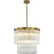 Canada 12 Light 24 inch Satin Brass Chandelier Ceiling Light