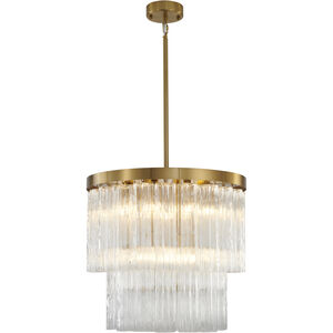 Canada 12 Light 24 inch Satin Brass Chandelier Ceiling Light