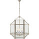Suzanne Kasler Morris 3 Light 19 inch Polished Nickel Foyer Pendant Ceiling Light in Clear Glass