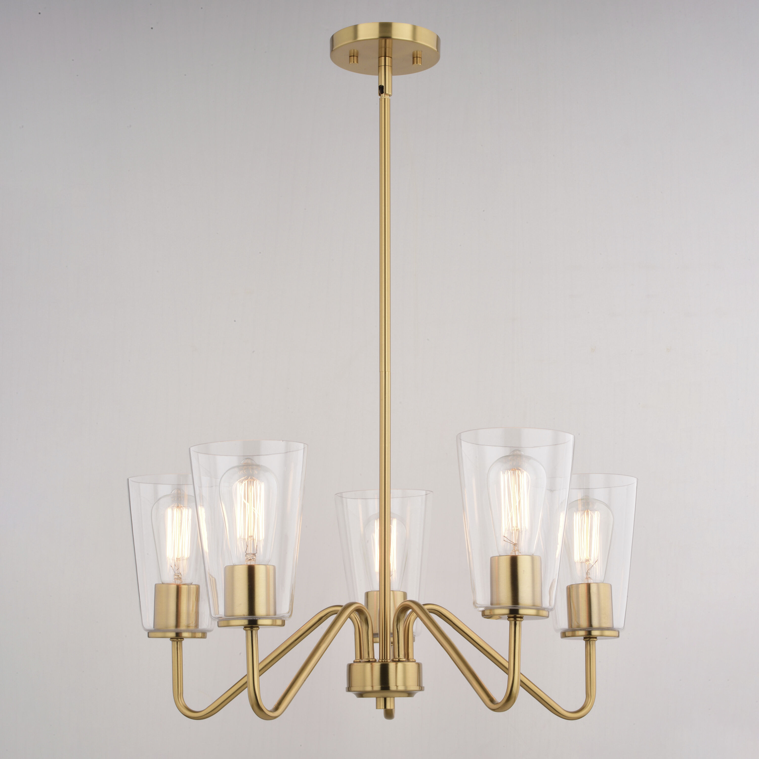 Beverly LED 23 inch Muted Brass Chandelier Ceiling Light