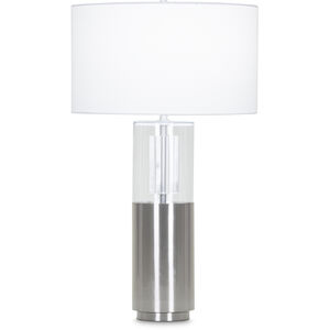 Alexander 30 inch 150.00 watt Brushed Nickel Table Lamp Portable Light in Silver