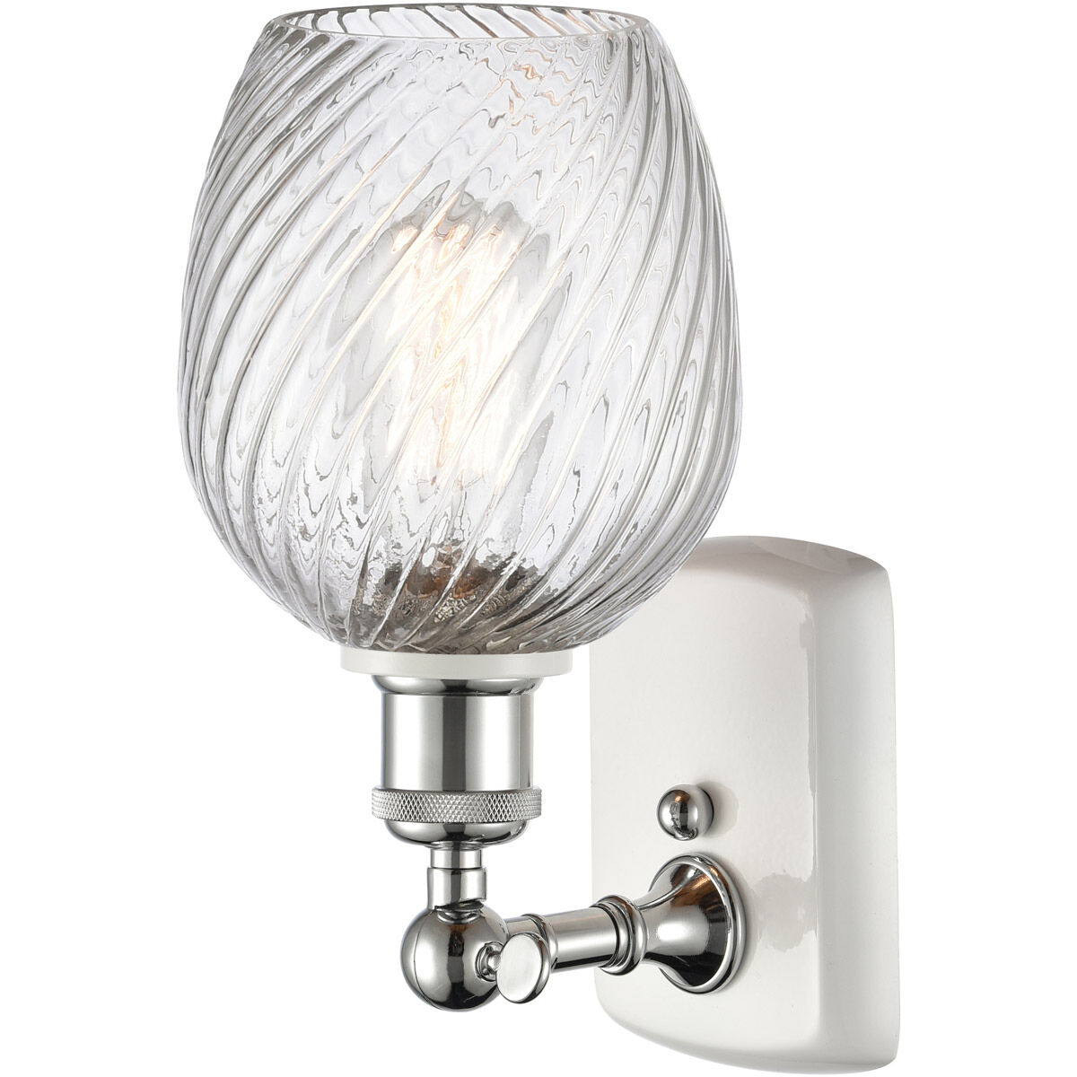 Ballston Salina LED 5 inch White and Polished Chrome Sconce Wall Light, Ballston