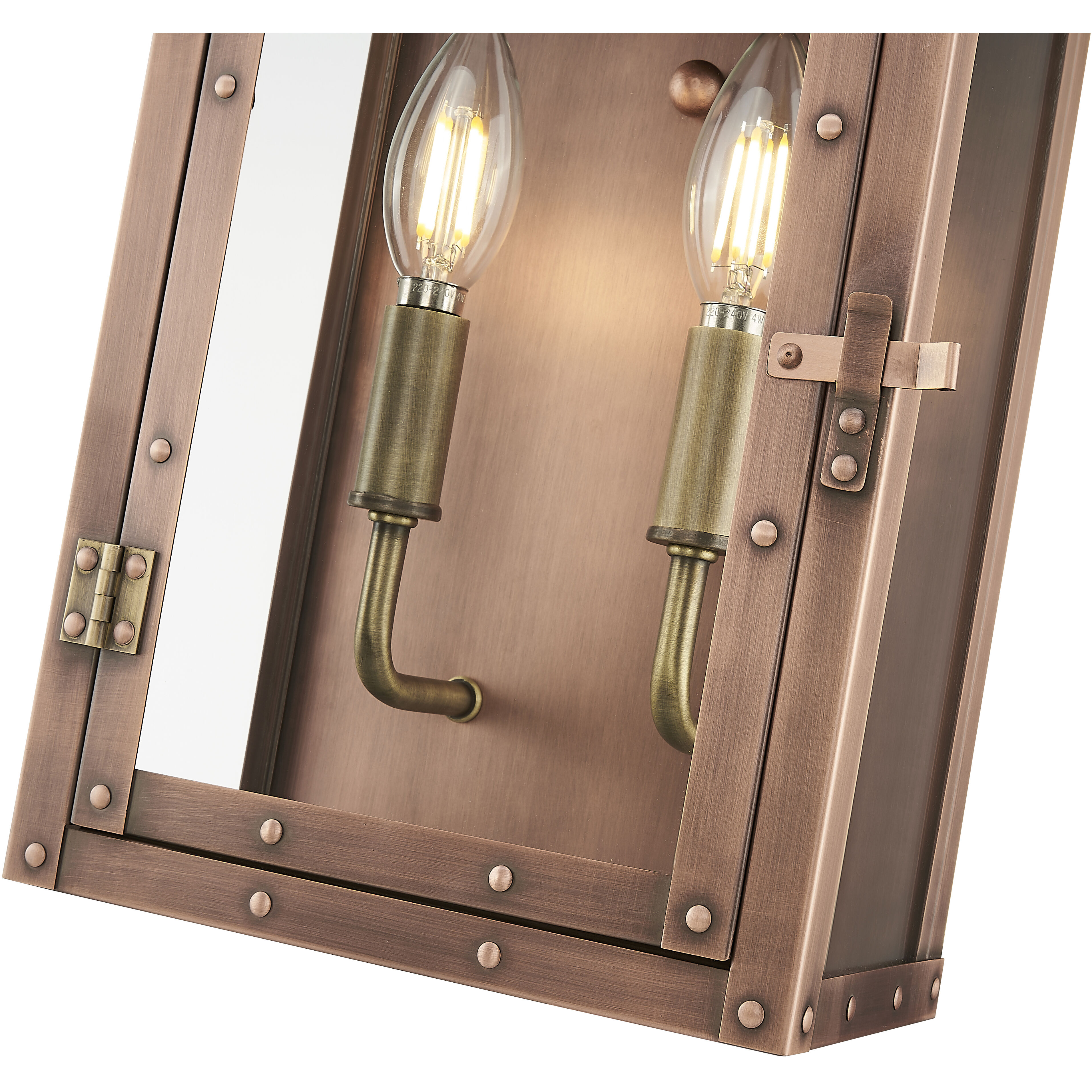 Spencer 2 Light 16.75 inch Antique Copper Exterior Wall Mount