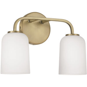 Lawson 2 Light 13.75 inch Aged Brass Vanity Light Wall Light