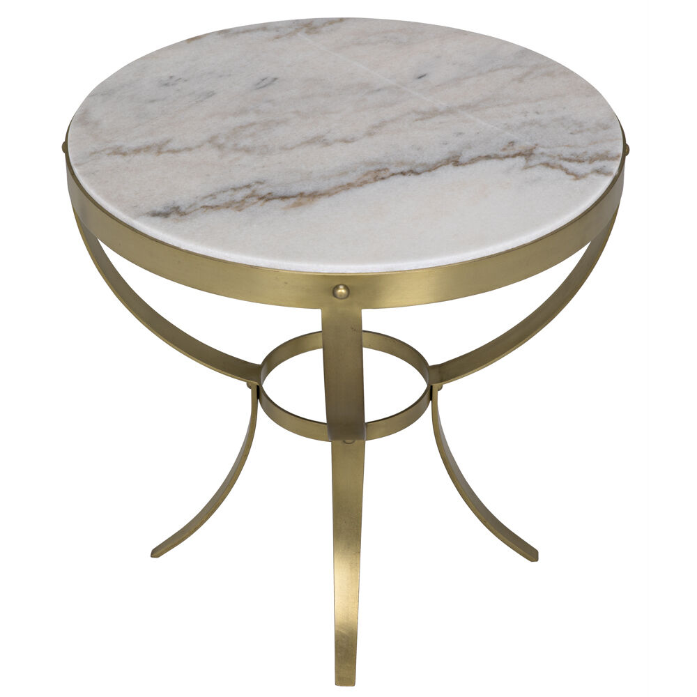Byron 30 X 30 inch Antique Brass Side Table