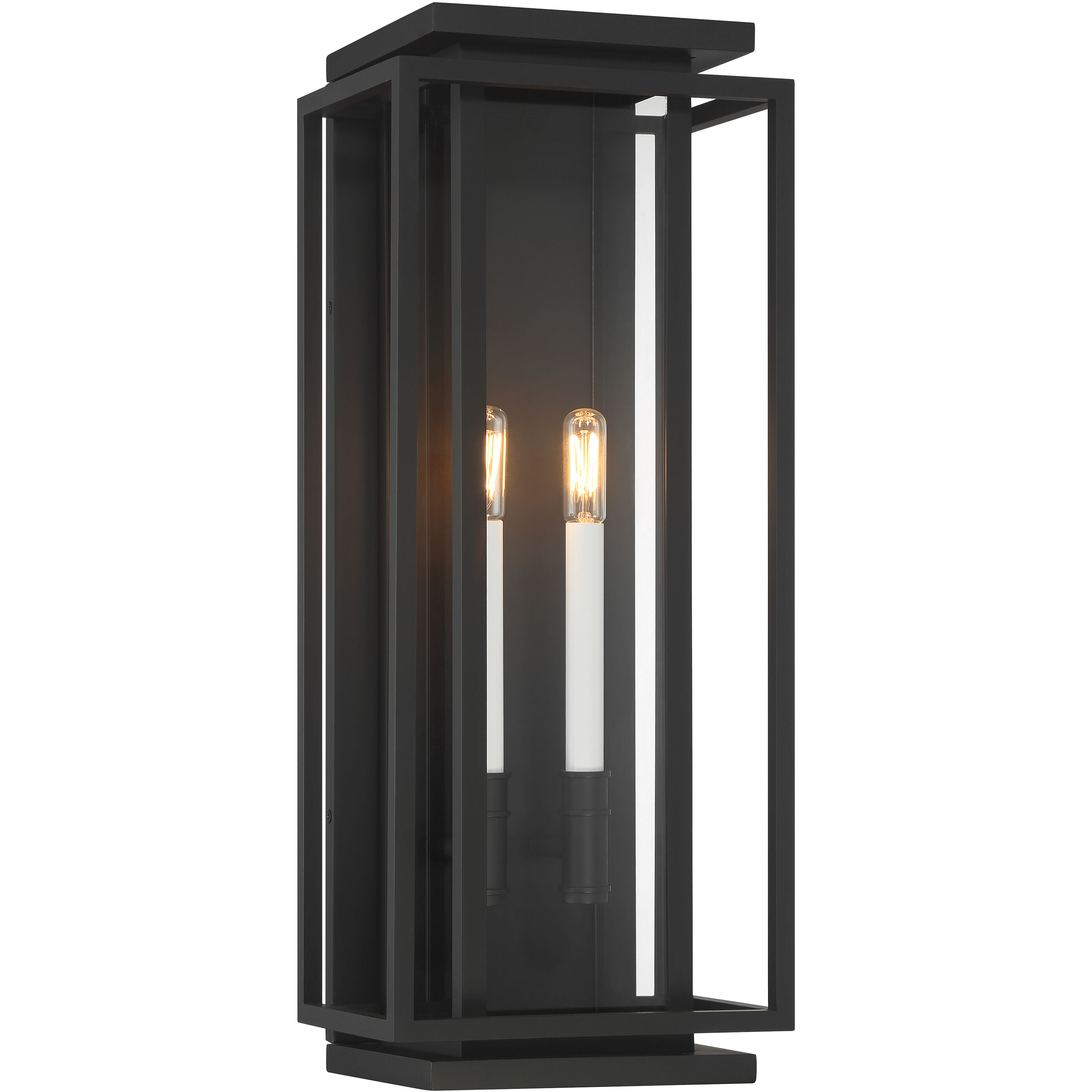 Stratford 2 Light 23.5 inch Dark Matte Black Outdoor Wall Sconce