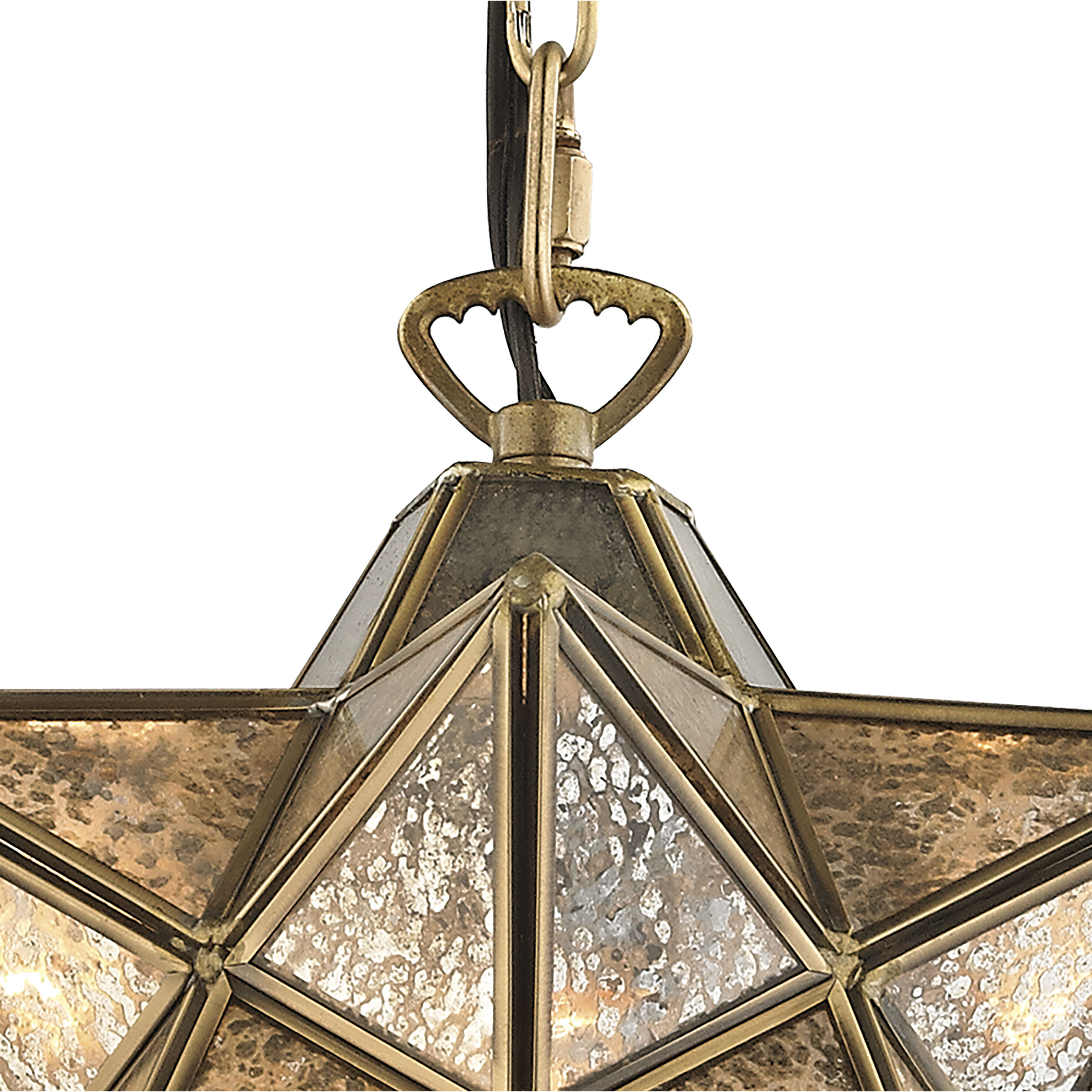 Brass star outlet ceiling light