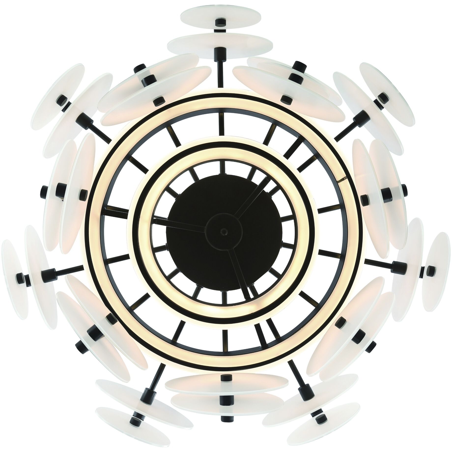 Nuvola 2 Light 24 inch Black Chandelier Ceiling Light