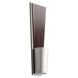 Favero 2 Light 5 inch Satin Nickel/Walnut Sconce Wall Light