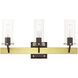 Beckett 3 Light 24 inch Satin Brass Vanity Sconce Wall Light