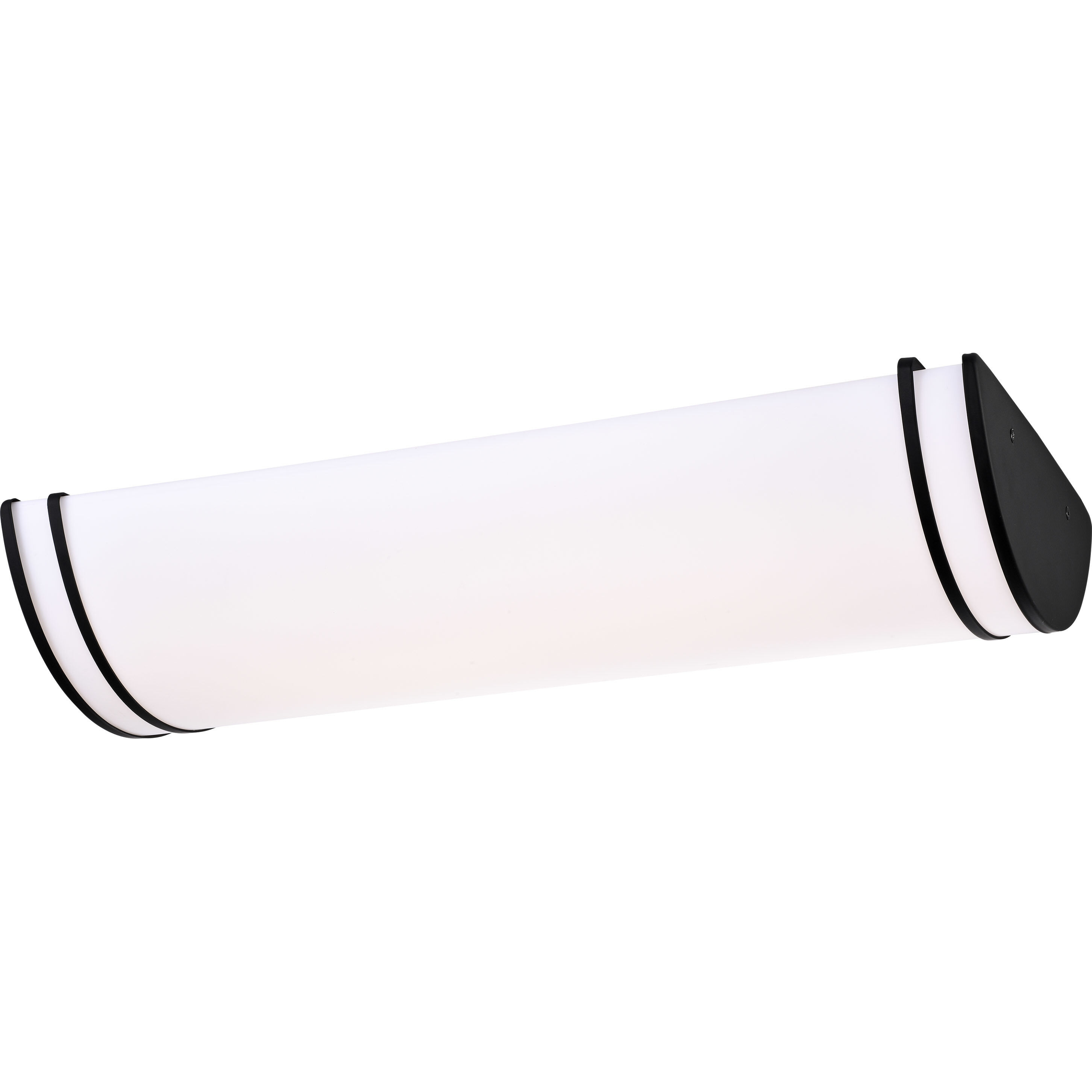 Glamour LED 12 inch Matte Black Linear Flush Mount Ceiling Light