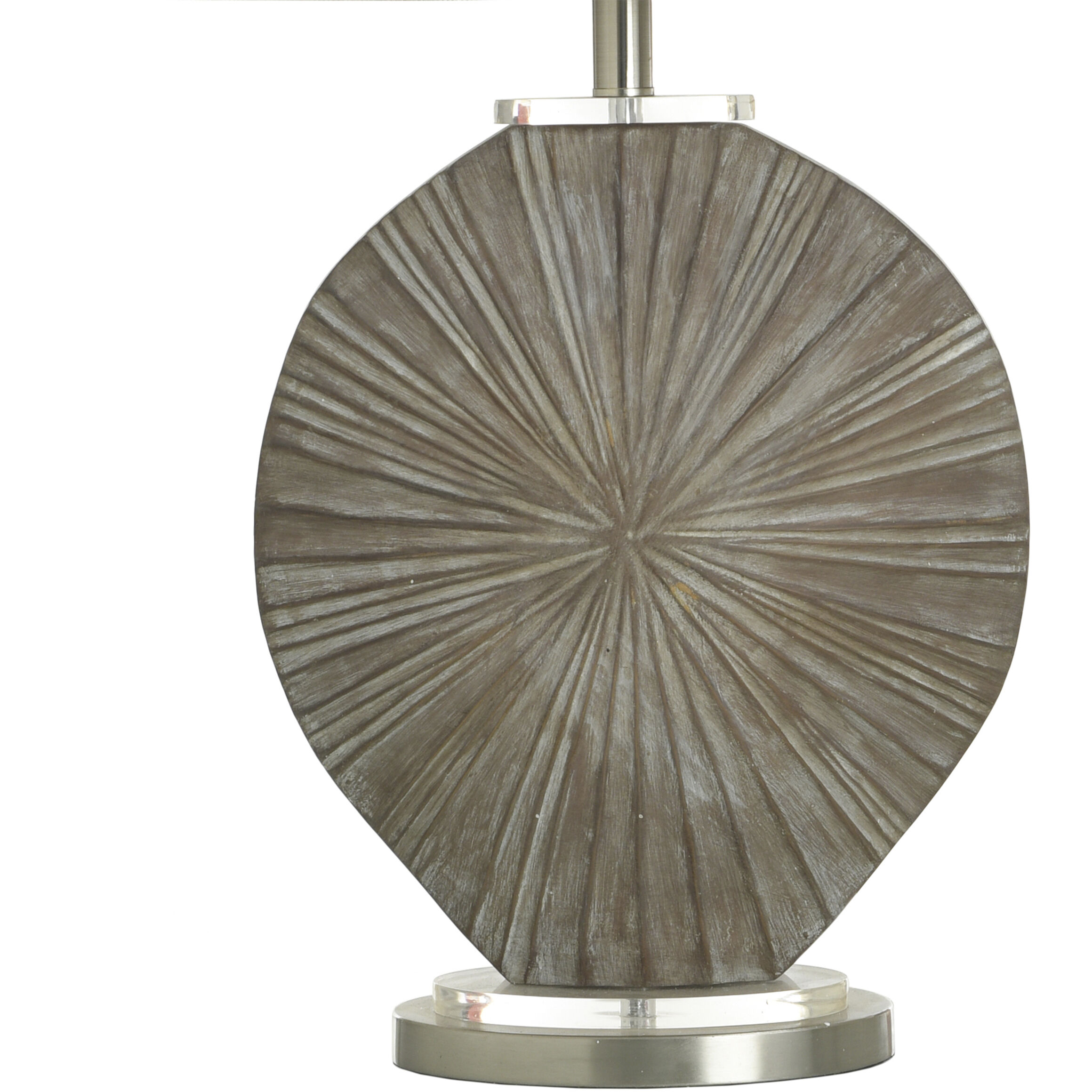 Silver Burst 28 inch 100.00 watt Brushed Grey and Brown Table Lamp Portable Light