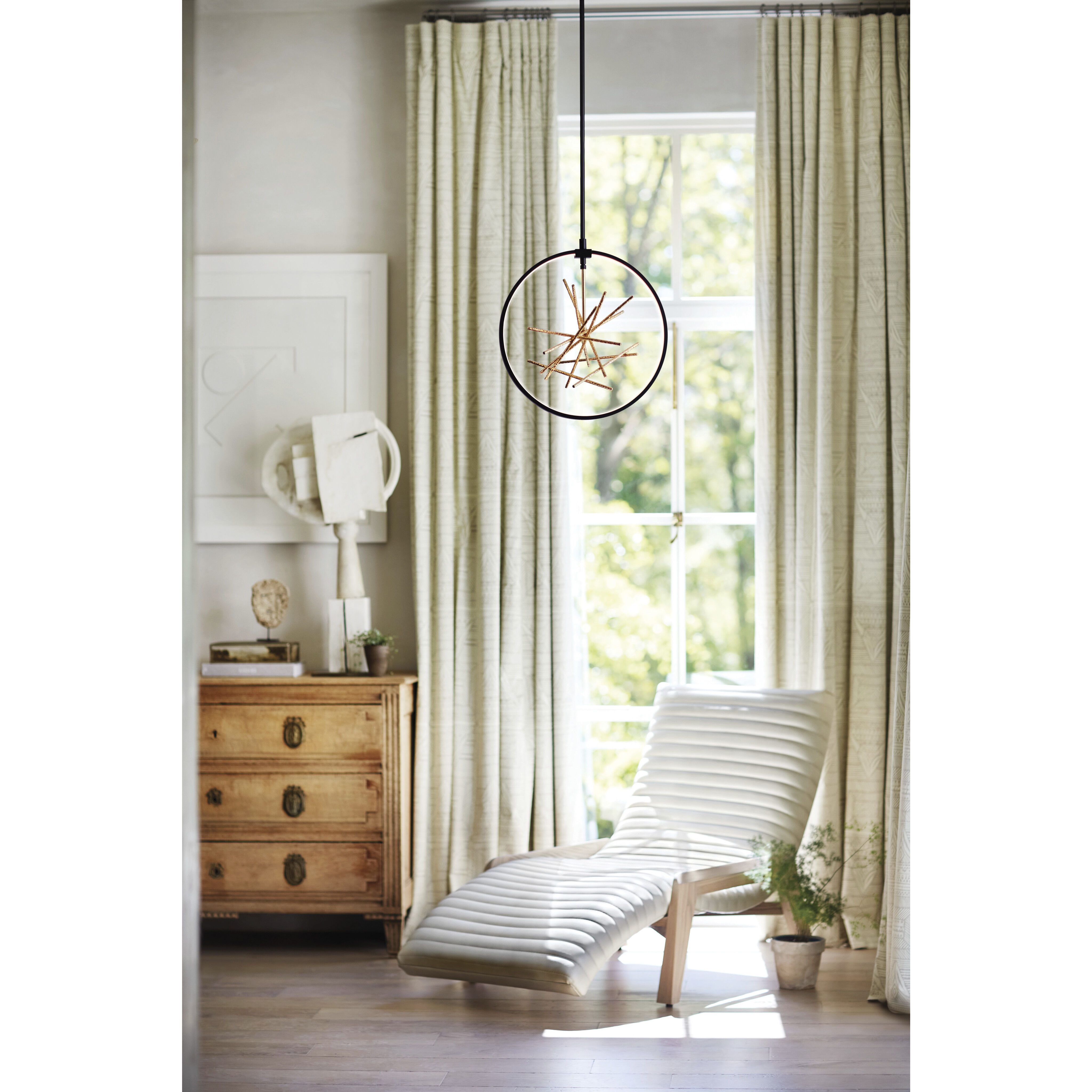 Styx LED 18 inch Black Chandelier Ceiling Light