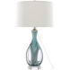 Eudoxia 31 inch 150 watt Blue/Clear/Polished Nickel Table Lamp Portable Light