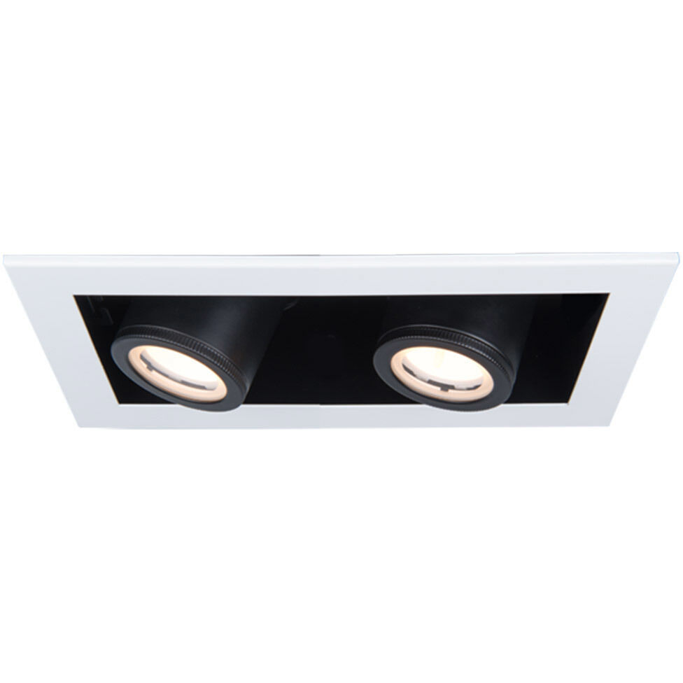 Silo Multiples LED White Black Multiple Recessed Trim in 3000K, White/Black
