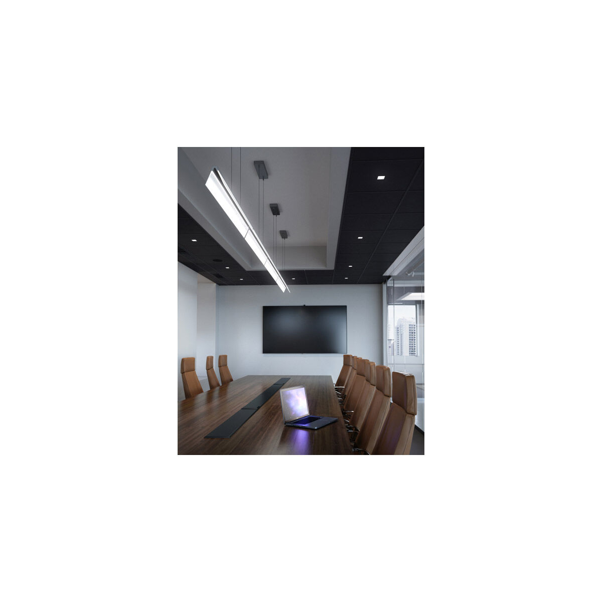 Sean Lavin Span LED 46.2 inch Black Linear Suspension Light Ceiling Light in LED 90 CRI 3000K 277V