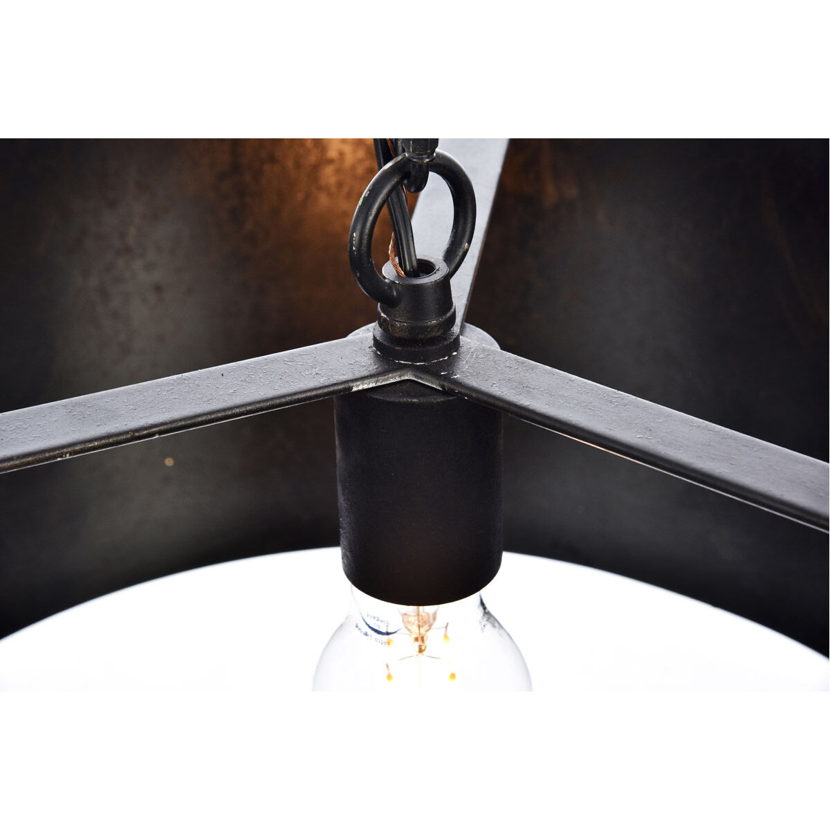 Miro 1 Light 15 inch Vintage Black Pendant Ceiling Light
