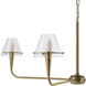 Maite 4 Light 42 inch Plated Dark Antique Brushed Brass Chandelier Ceiling Light