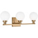 Sean Lavin Clybourn 3 Light 21.63 inch Satin Brass Bath Vanity Wall Light