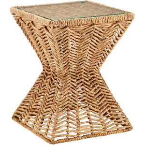 Hadi 23 X 18 inch Natural/Clear Accent Table