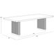 Kalla 96 X 44 inch Charcoal Dining Table