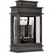 Chapman & Myers Linear Lantern 2 Light 15 inch Bronze Outdoor Wall Lantern