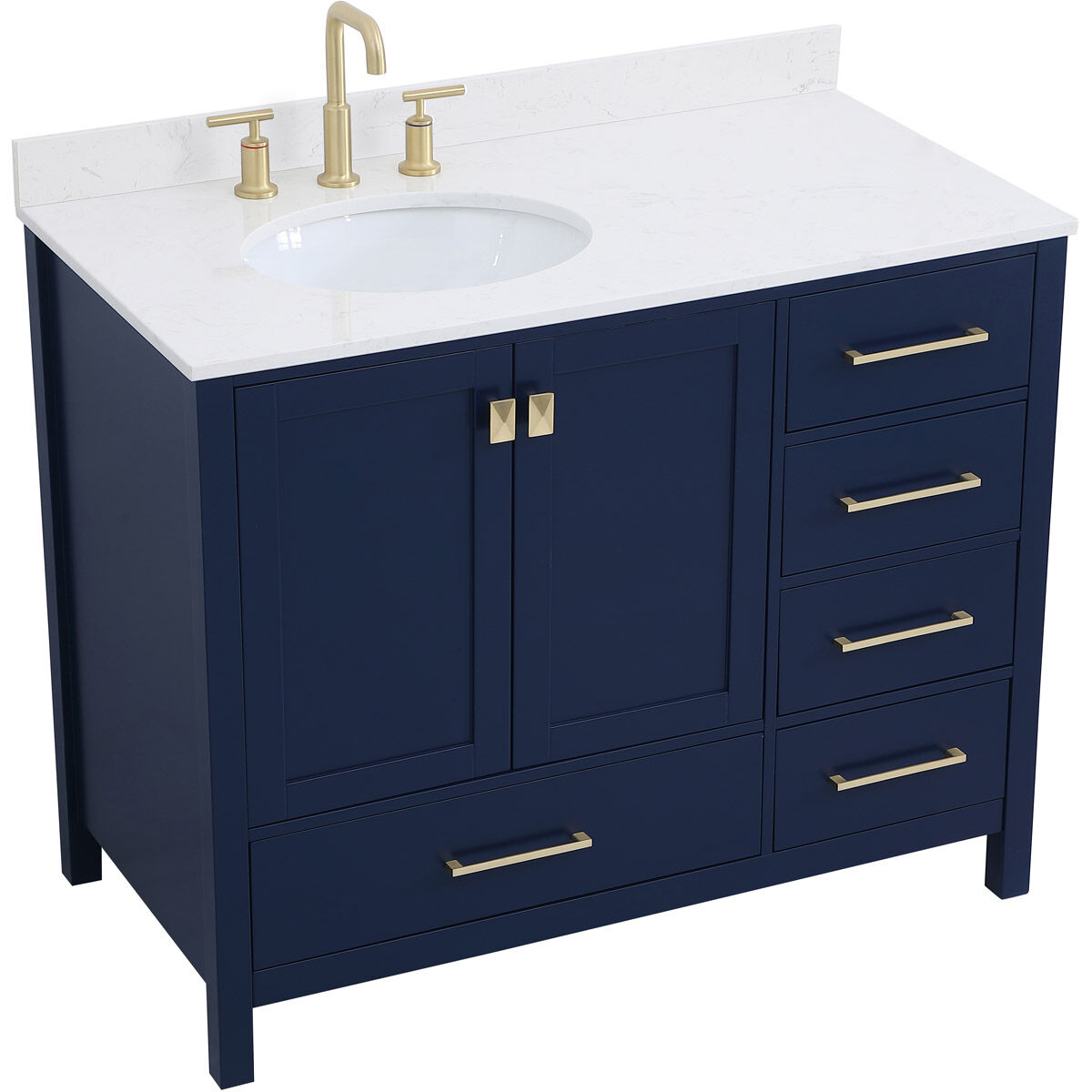 Irene 42 X 22 X 34 inch Blue Vanity Sink Set