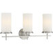 Haisley 3 Light 23 inch Brushed Nickel Bath Light Wall Light