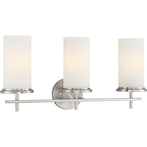 Haisley 3 Light 23 inch Brushed Nickel Bath Light Wall Light