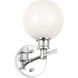 Collier 1 Light 6 inch Chrome Wall sconce Wall Light