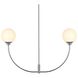 Nyomi 2 Light 36 inch Chrome Chandelier Ceiling Light