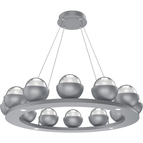 Cabochon LED 36.7 inch Classic Silver Chandelier Ceiling Light in Clear, 2700K LED