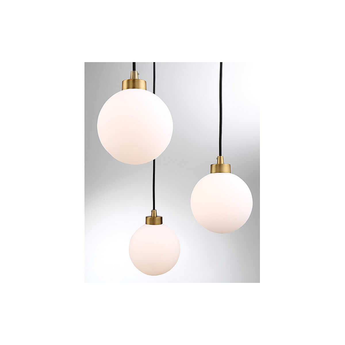 Mid-Century 5 Light 26 inch Natural Brass Pendant Ceiling Light