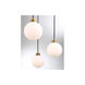 Mid-Century 5 Light 26 inch Natural Brass Pendant Ceiling Light