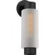 Drew & Jonathan Ridge 1 Light 15 inch Textured Black Outdoor Wall Light in Standard
